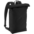 Black - Side - Bagbase Simplicity Roll Top Backpack