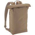 Hazelnut - Side - Bagbase Simplicity Roll Top Backpack
