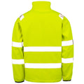 Fluorescent Yellow - Back - Result Genuine Recycled Mens Hi-Vis Softshell Printable Jacket