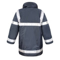 Navy - Back - WORK-GUARD by Result Unisex Adult Management Reflective Coat