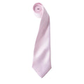 Pink - Front - Premier Unisex Adult Colours Satin Tie