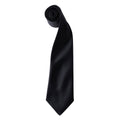 Black - Front - Premier Unisex Adult Colours Satin Tie