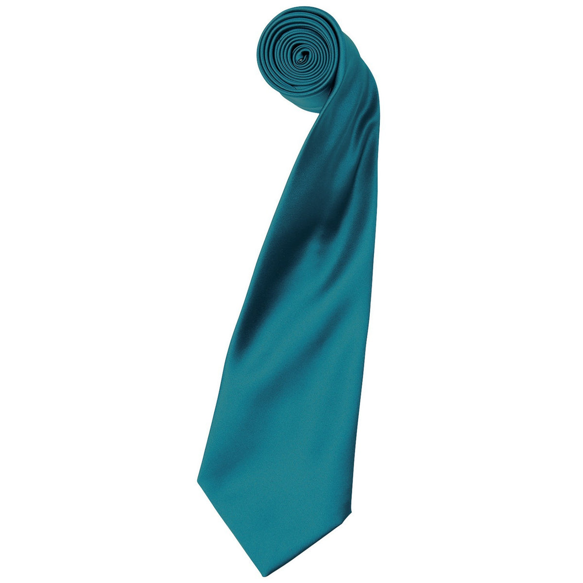 Teal - Front - Premier Unisex Adult Colours Satin Tie