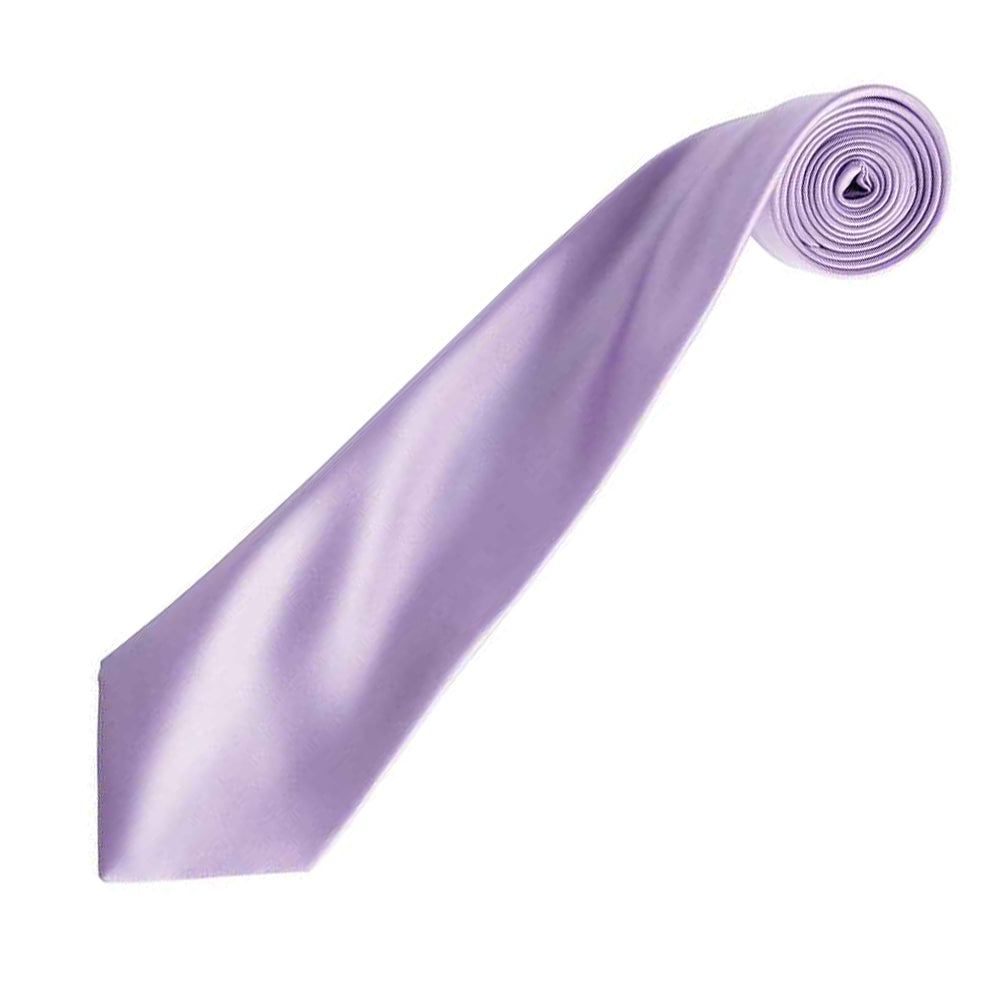 Lilac - Back - Premier Unisex Adult Colours Satin Tie