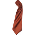 Chestnut - Front - Premier Unisex Adult Colours Satin Tie