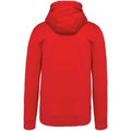 Red - Back - Kariban Mens Hooded Sweatshirt