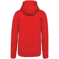 Red - Back - Kariban Mens Hooded Sweatshirt