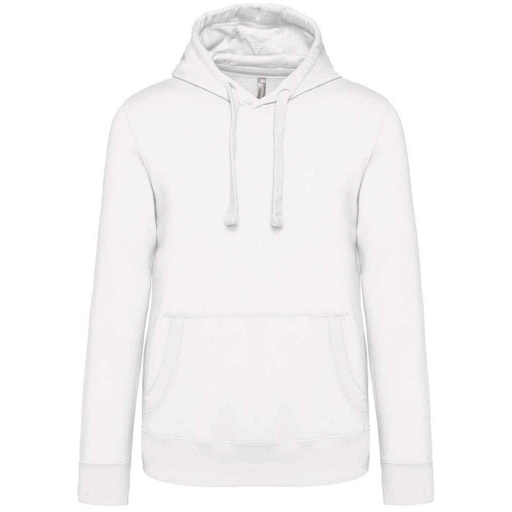 White - Front - Kariban Mens Hooded Sweatshirt