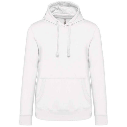 White - Front - Kariban Mens Hooded Sweatshirt