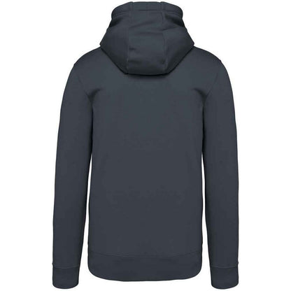 Dark Grey - Back - Kariban Mens Hooded Sweatshirt