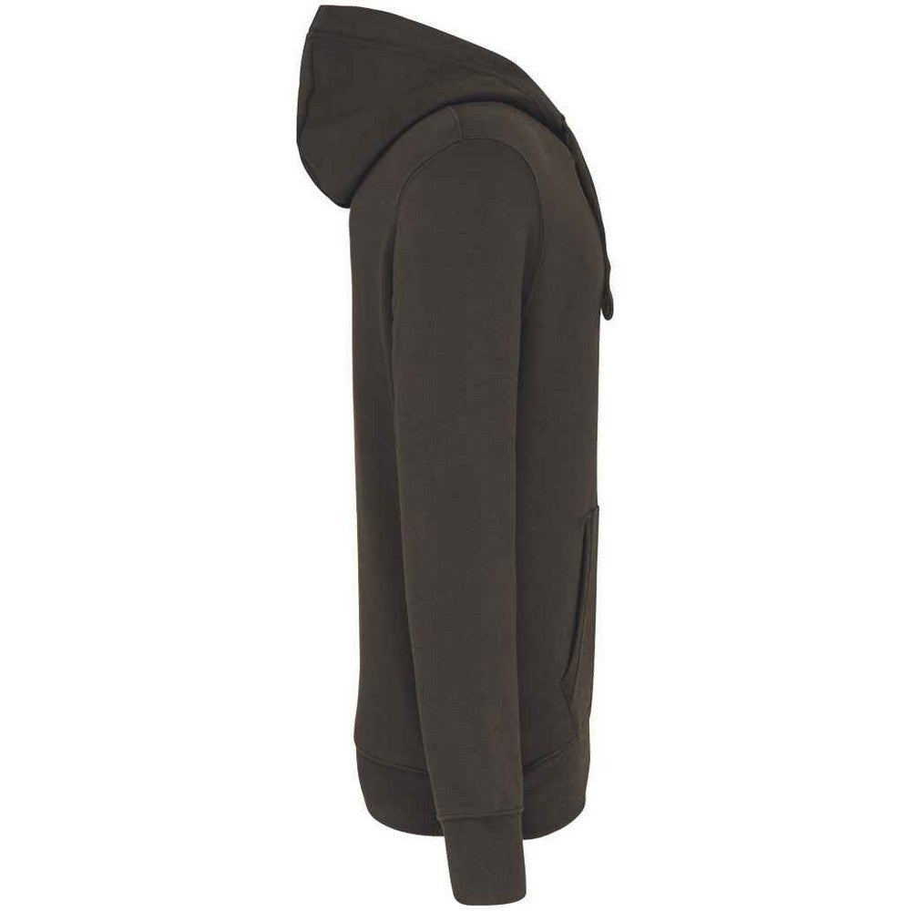 Dark Grey - Side - Kariban Mens Hooded Sweatshirt