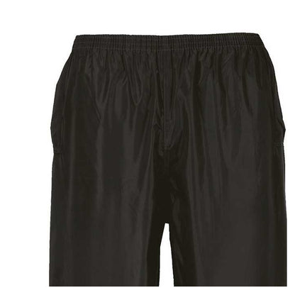 Black - Back - Portwest Mens Classic Waterproof Trousers