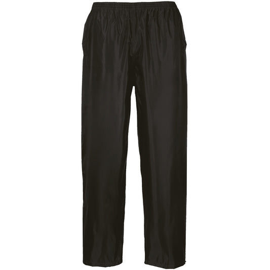 Black - Front - Portwest Mens Classic Waterproof Trousers