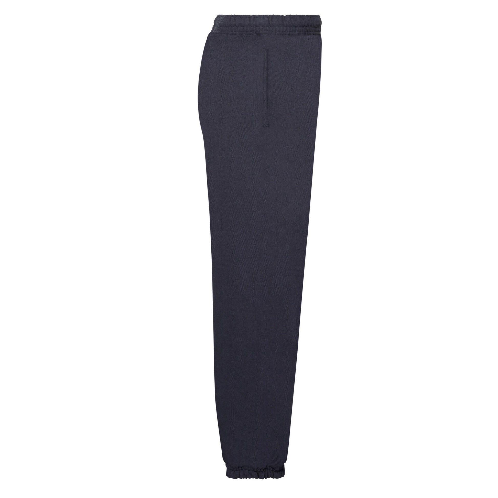 Deep Navy - Side - Fruit of the Loom Childrens-Kids Elasticated Hem Jogging Bottoms
