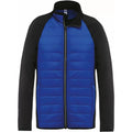 Sporty Grey-Black - Front - Proact Mens Dual Material Sports Padded Jacket