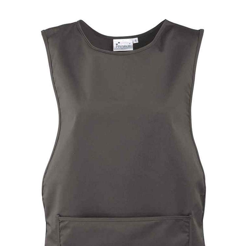 Dark Grey - Back - Premier Plain Pocket Tabard