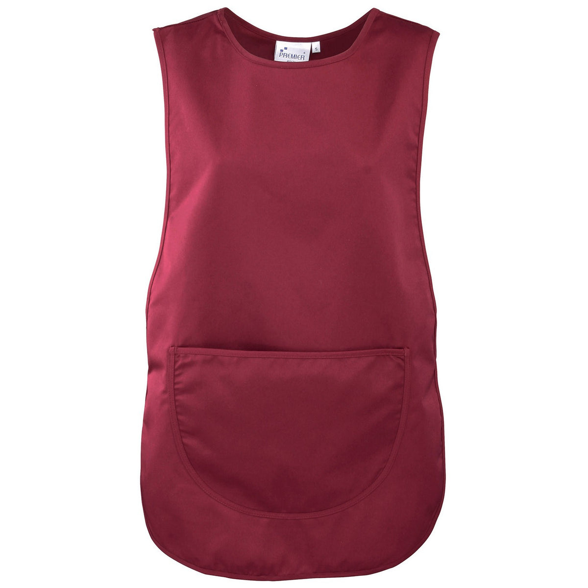 Burgundy - Front - Premier Plain Pocket Tabard