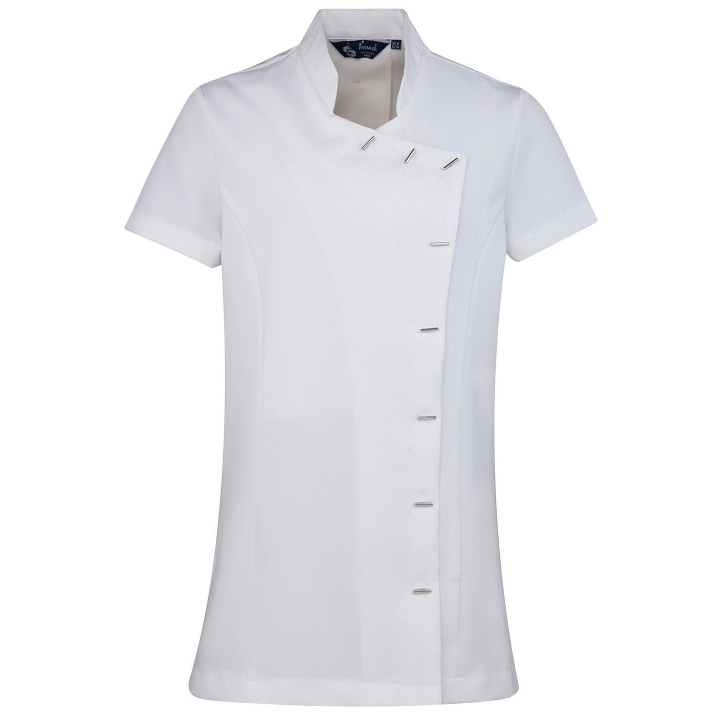 White - Front - Premier Womens-Ladies Orchid Short-Sleeved Tunic