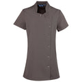 Dark Grey - Front - Premier Womens-Ladies Orchid Short-Sleeved Tunic
