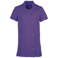 Purple - Front - Premier Womens-Ladies Orchid Short-Sleeved Tunic