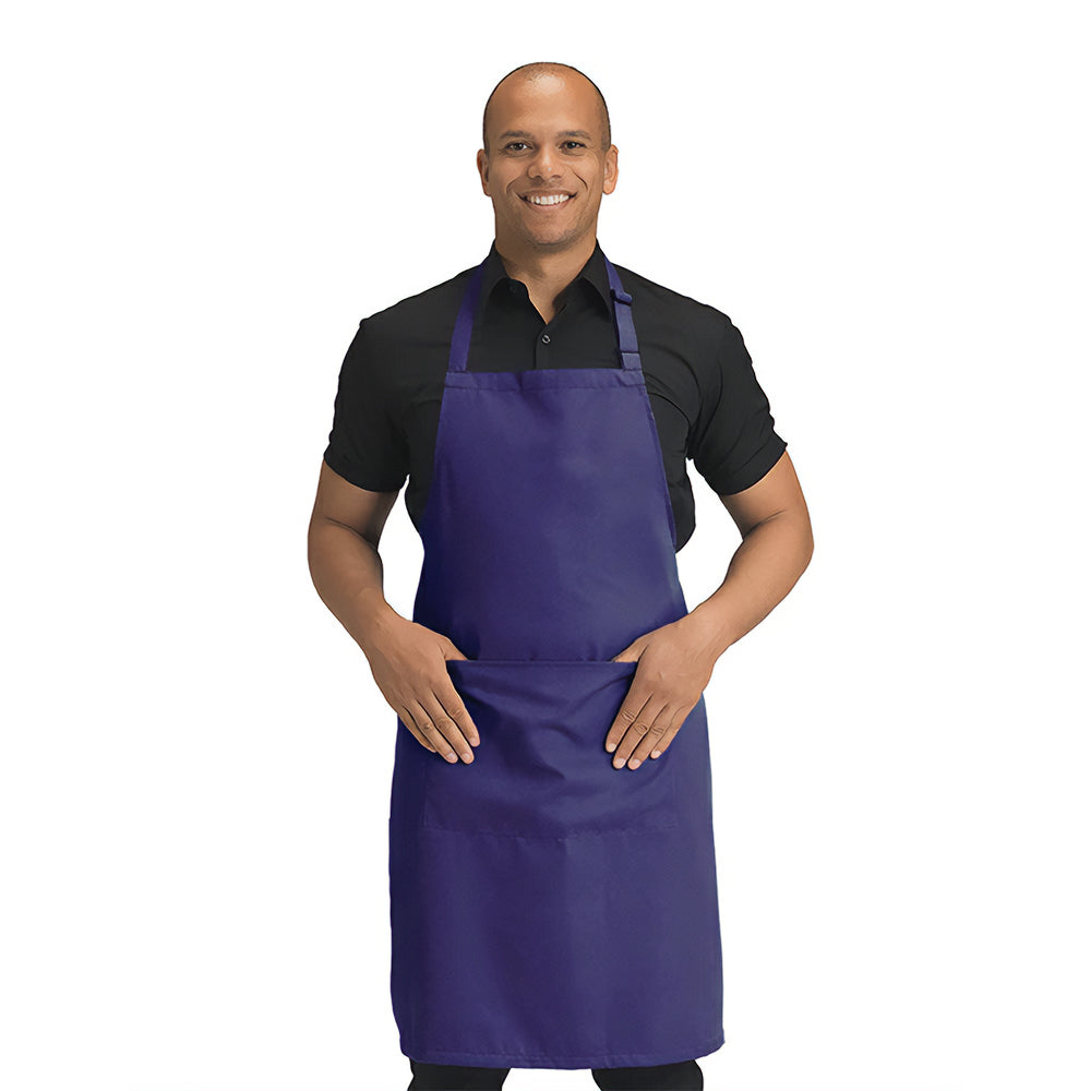 Purple - Front - Dennys Pocket Bibbed Full Apron