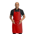 Red - Front - Dennys Pocket Bibbed Full Apron