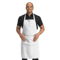 White - Front - Dennys Pocket Bibbed Full Apron