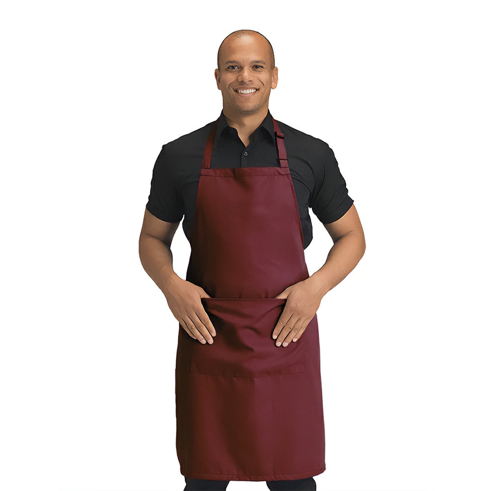 Claret - Front - Dennys Pocket Bibbed Full Apron