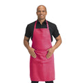 Hot Pink - Front - Dennys Pocket Bibbed Full Apron