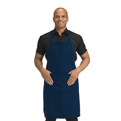 Navy - Front - Dennys Pocket Bibbed Full Apron