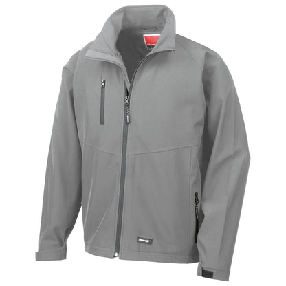 Silver Grey - Front - Result Mens Soft Shell Jacket