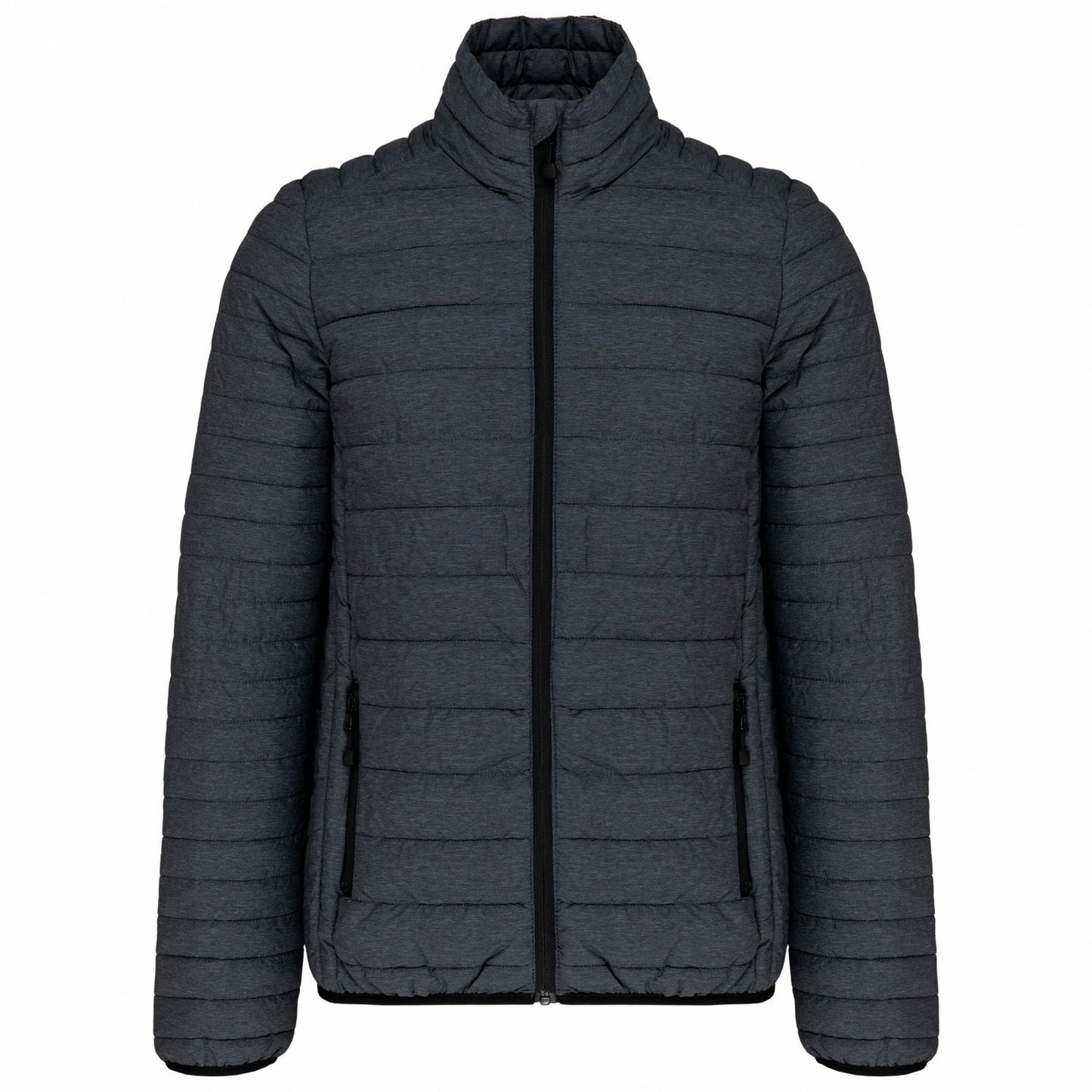 Dark Grey Marl - Front - Kariban Mens Lightweight Padded Jacket
