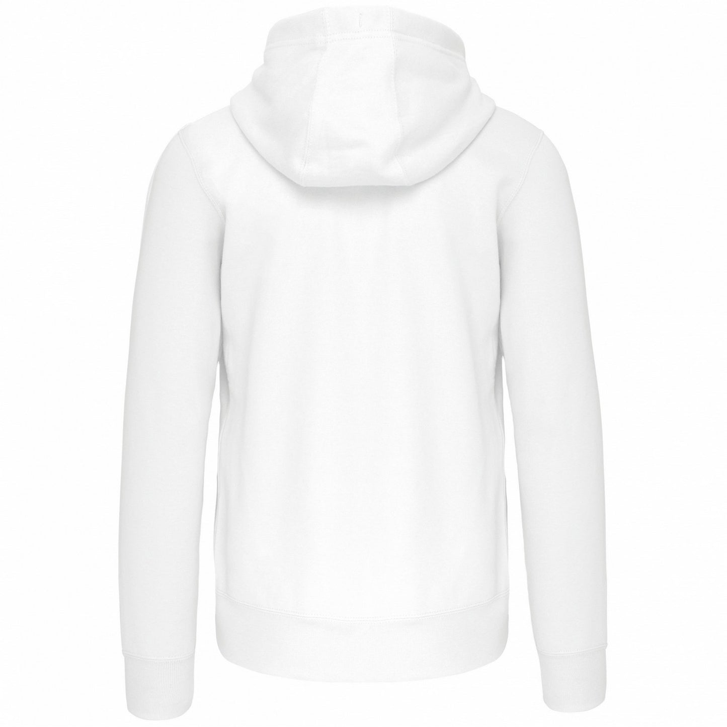 White - Back - Kariban Unisex Adult Full Zip Hoodie