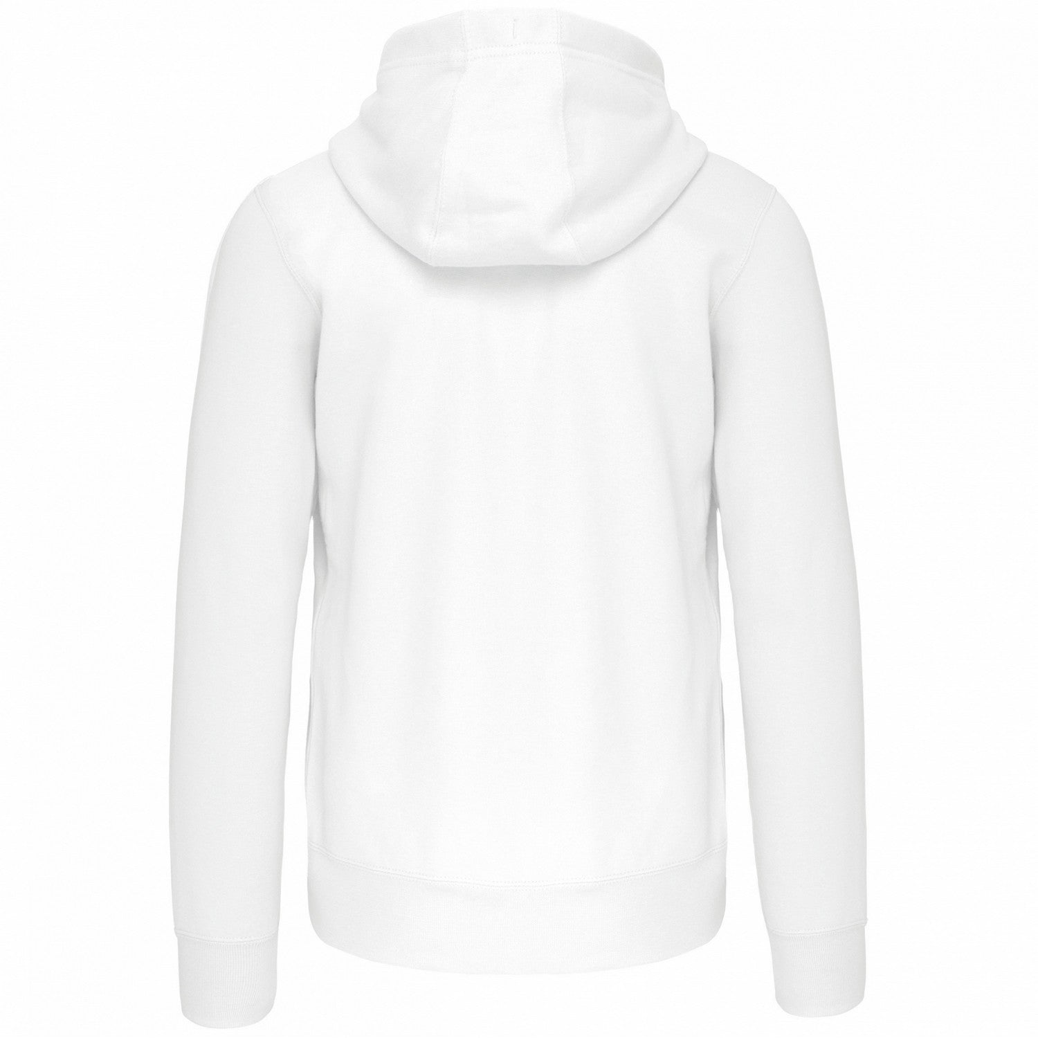 White - Back - Kariban Unisex Adult Full Zip Hoodie