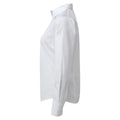 White - Side - Premier Womens-Ladies Poplin Long-Sleeved Blouse