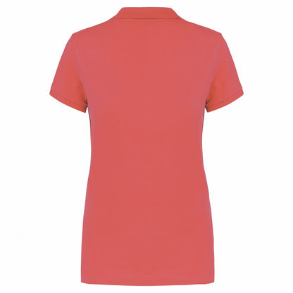 True Coral - Back - Kariban Womens-Ladies Pique Polo Shirt