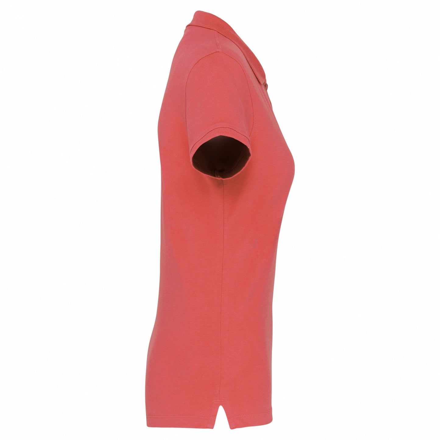 True Coral - Side - Kariban Womens-Ladies Pique Polo Shirt