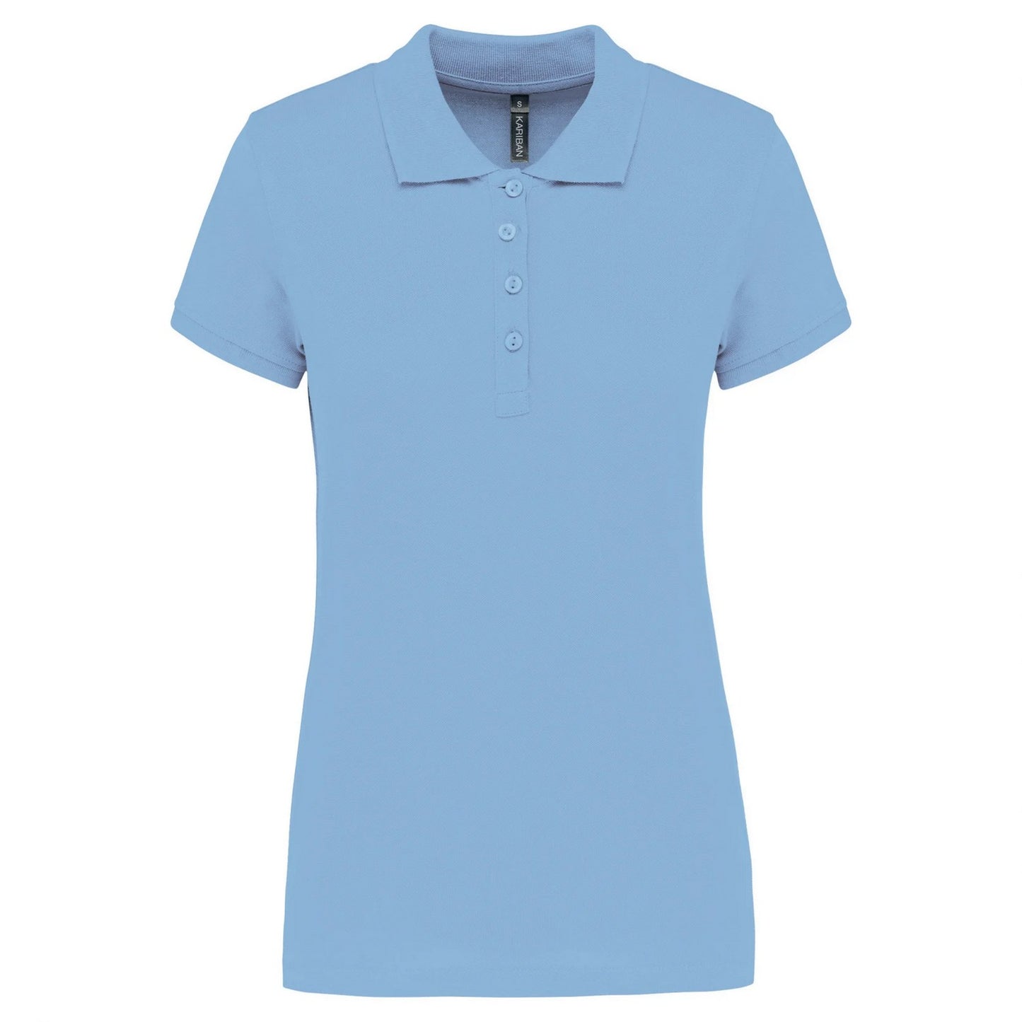 Sky Blue - Front - Kariban Womens-Ladies Pique Polo Shirt