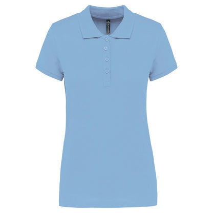 Sky Blue - Front - Kariban Womens-Ladies Pique Polo Shirt