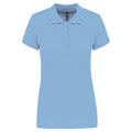 Sky Blue - Front - Kariban Womens-Ladies Pique Polo Shirt