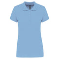 Sky Blue - Front - Kariban Womens-Ladies Pique Polo Shirt