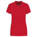 Red - Front - Kariban Womens-Ladies Pique Polo Shirt