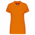 Orange - Front - Kariban Womens-Ladies Pique Polo Shirt