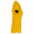 Yellow - Side - Kariban Womens-Ladies Pique Polo Shirt
