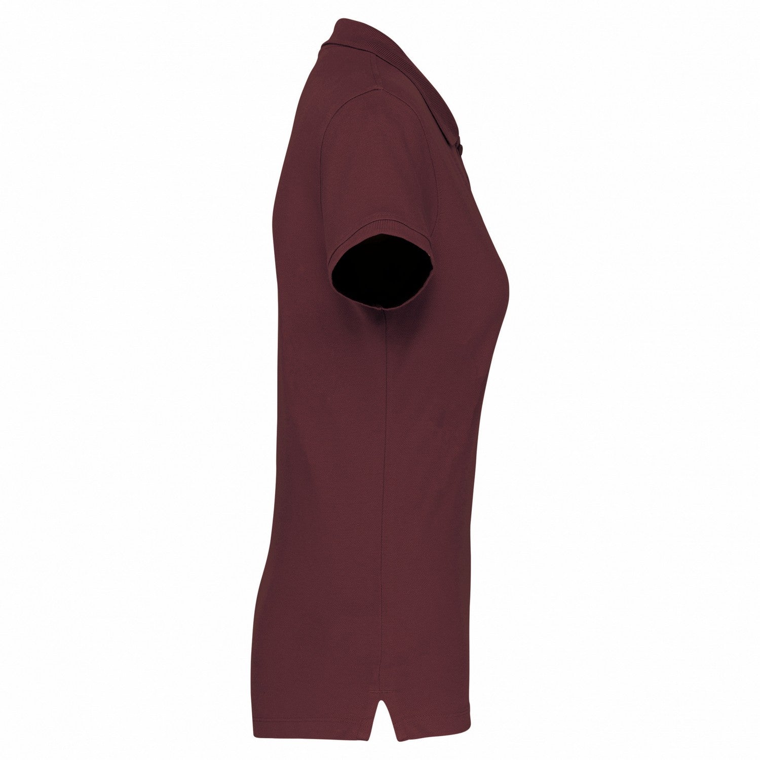 Wine - Side - Kariban Womens-Ladies Pique Polo Shirt