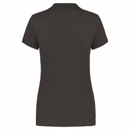 Dark Grey - Back - Kariban Womens-Ladies Pique Polo Shirt