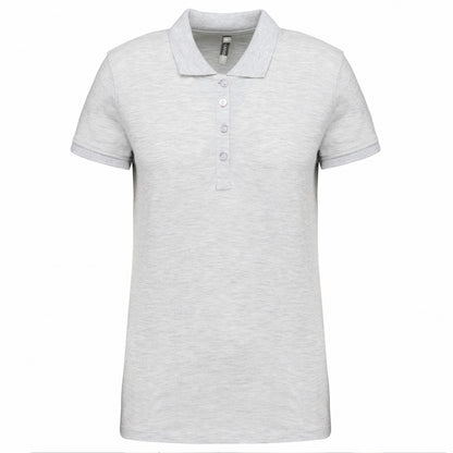 Ash Heather - Front - Kariban Womens-Ladies Pique Polo Shirt