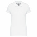 White - Front - Kariban Womens-Ladies Pique Polo Shirt