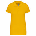 Yellow - Front - Kariban Womens-Ladies Pique Polo Shirt