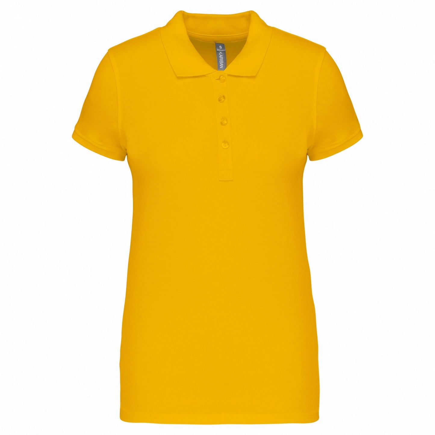 Yellow - Front - Kariban Womens-Ladies Pique Polo Shirt